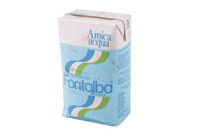 Cartoccio Tetra Brik amica acqua Fontalba usato a bordo dei sottomarini classe Toti IGB-20597