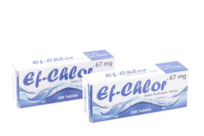 Coppia di confezioni di El-Chlor, pastiglie cloranti e ossidanti per la depurazione dell'acqua da 67 mg IGB-21006-5