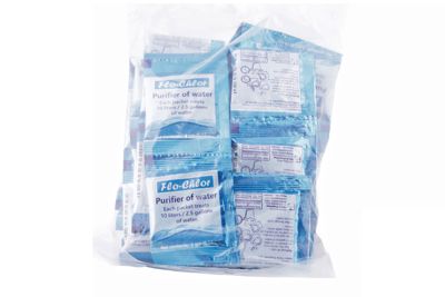Confezione di Flo-Chlor, polvere  disinfettante e flocculante per la depurazione dell'acqua IGB-21007