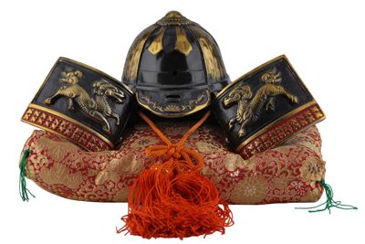 Modellino di Elmo da Samurai in ghisa o acciaio IGB-15748