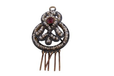 Ciondolo in argento dorato e rubino IGB-15117