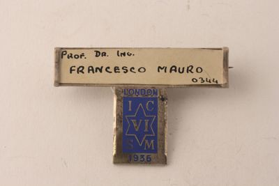 Foto Distintivo "ICSM VI London 1935 - Prof. Dr. Ing. Francesco Mauro 0344" IGB-014776_20091029_003.jpg