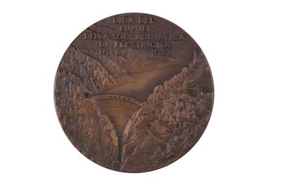 Medaglia "Soc. Torno Perocco Diga di Pieve di Cadore - Diga del Lumiei - 1949" IGB-14322