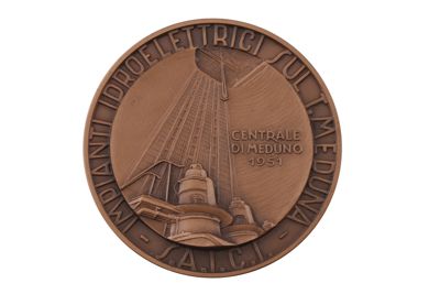 Medaglia "Centrale di Meduno - Impianti idroelettrici sul T.Meduna - 1951" IGB-14324
