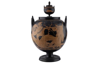 Cratere in terracotta con due anse a figure rosse in stile etrusco-neoattico IGB-1307