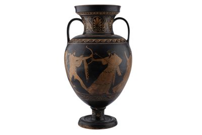 Anfora in terracotta con due anse a figure rosse in stile etrusco-neoattico IGB-1325