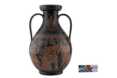 Foto Anfora in terracotta con due anse a figure rosse in stile etrusco-neoattico IGB-001328_20251217_010.jpg