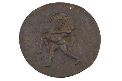 Piatto d'argento raffigurante guerriero IGB-5337