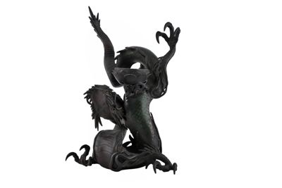 Gruppo in bronzo raffigurante un drago e divinità IGB-1450