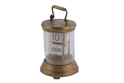 Orologio a cartellini, supporto in ottone, copertura di vetro IGB-3232