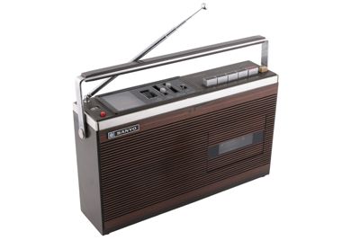 Radioregistratore portatile Sanyo tipo Old America, anni 1970 IGB-16111